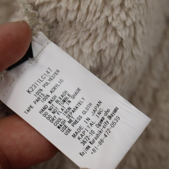 Kapital Jacket Mens XL 4 Fleece Prisoner Craft Tattersall Zip Long Sleeve - Picture 15 of 16